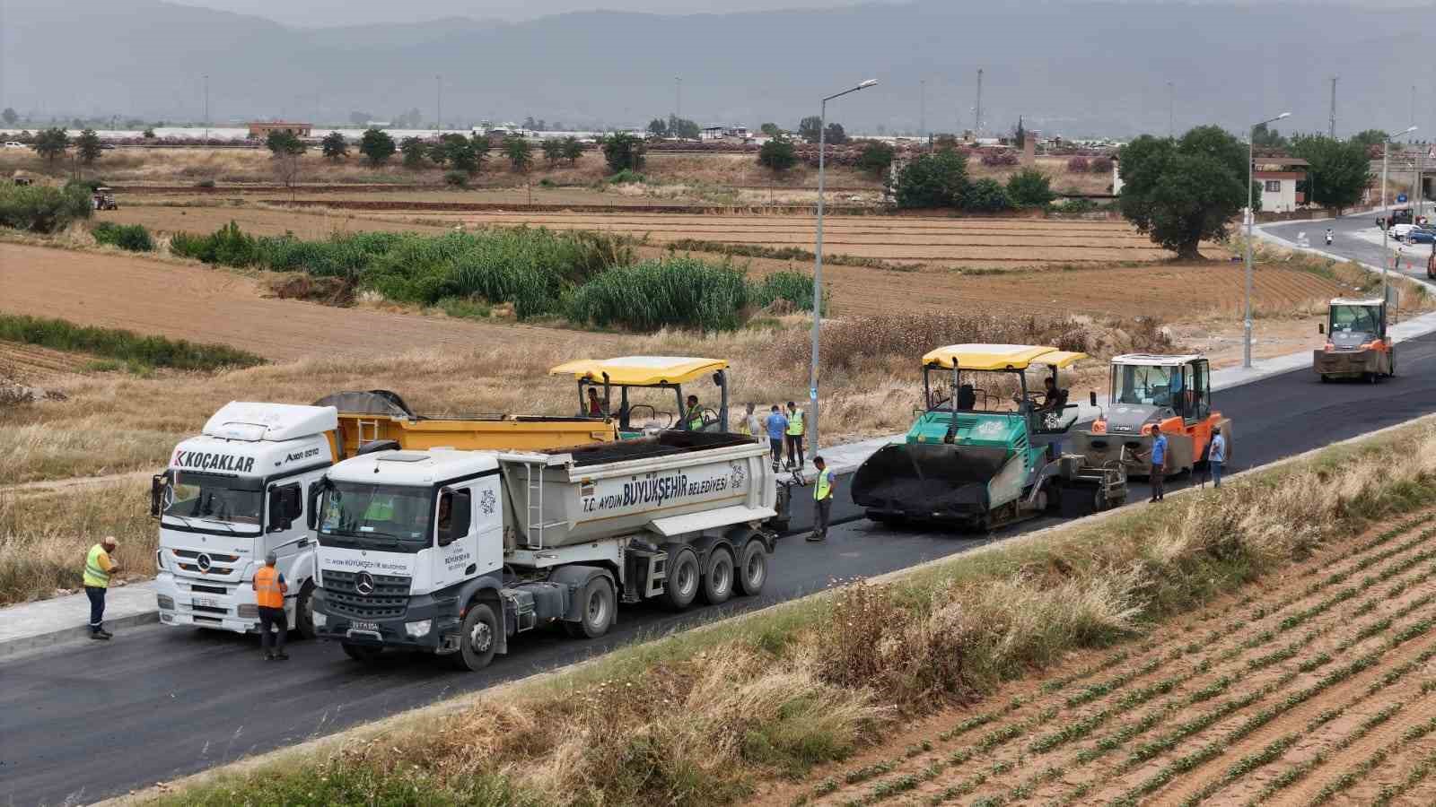 Aydın Büyükşehir Belediyesi yol yapım çalışmalarına devam ediyor