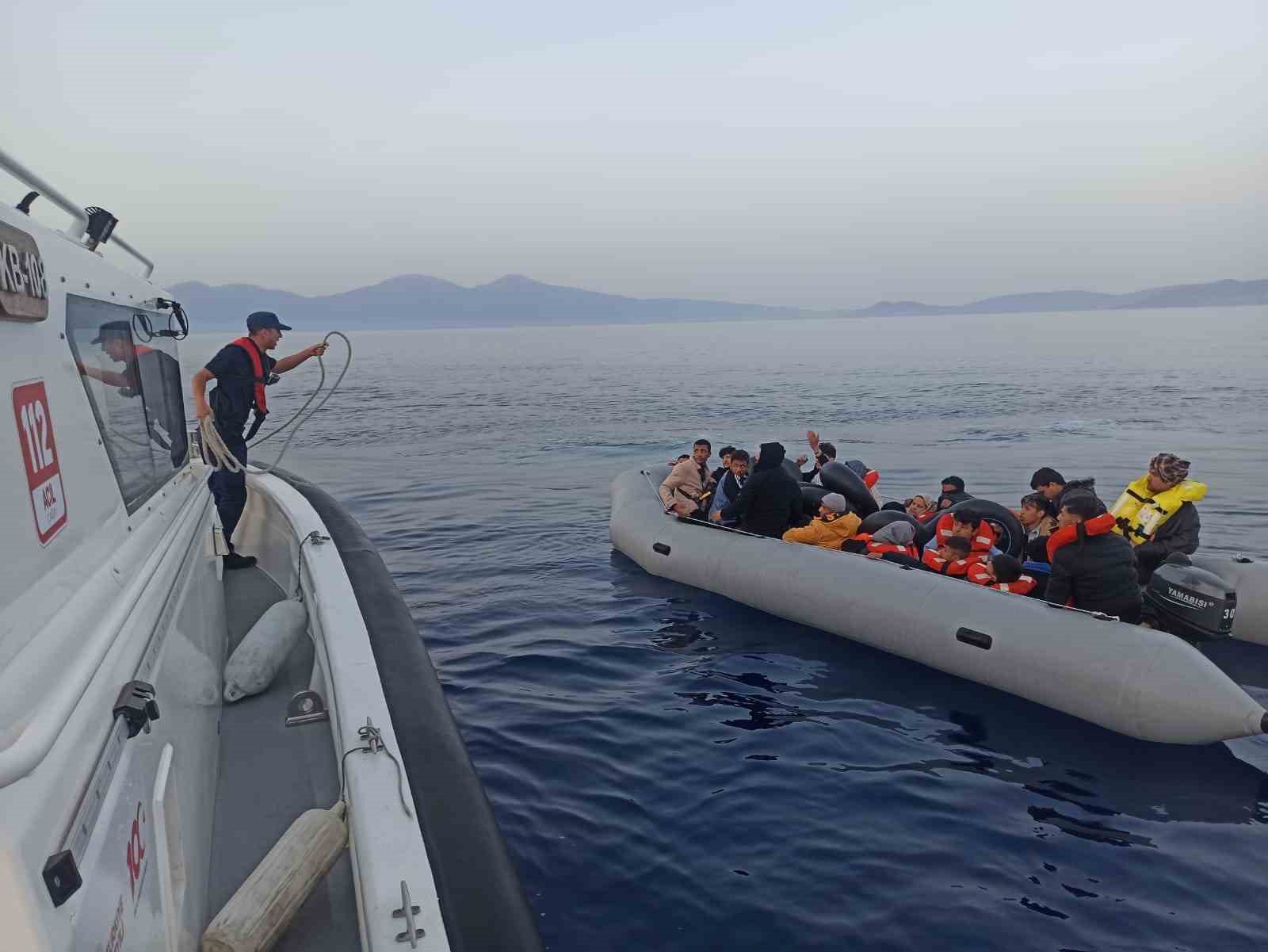 Aydın’da 20 düzensiz göçmen kurtarıldı