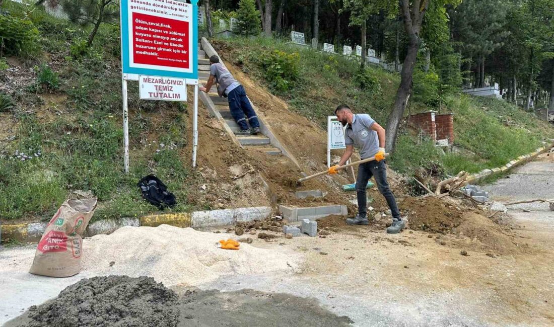 BOZÜYÜK BELEDİYESİ'NDEN MEZARLIKTA TEMİZLİK