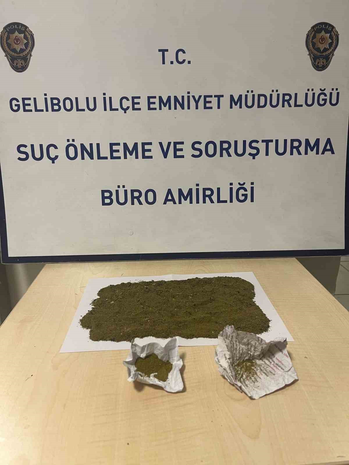 Çanakkale Gelibolu’da uyuşturucu operasyonu: 1 gözaltı