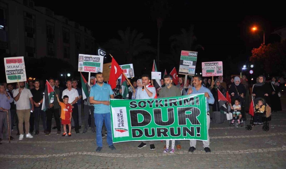 GAZİPAŞA’DA GAZZE KATLİAMI PROTESTO