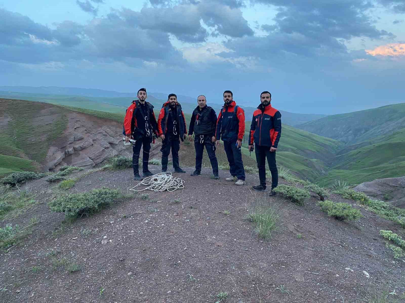 Kayalıkta mahsur kalan yavru oğlaklar AFAD tarafından kurtarıldı