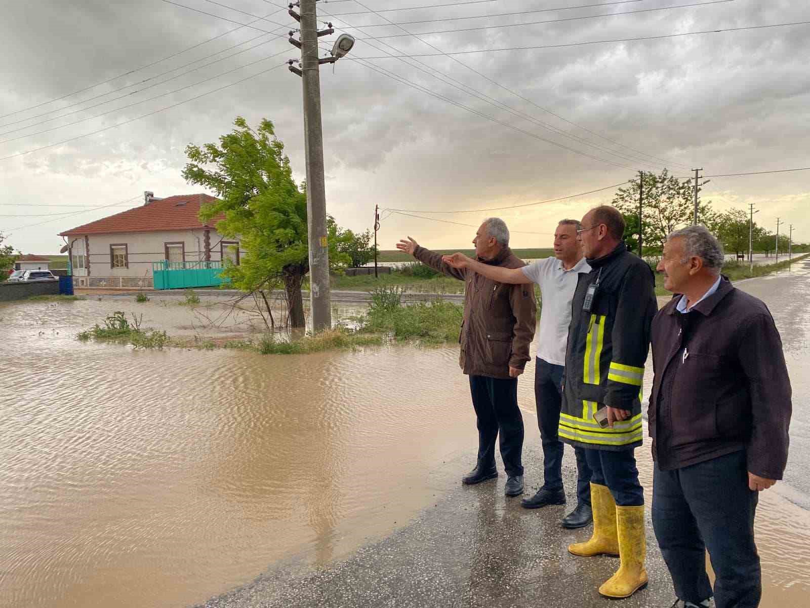 Kulu’da şiddetli yağmur ve dolu yağışı