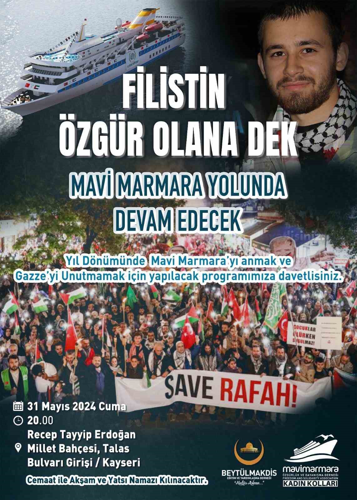 Mavi Marmara şehitleri Millet Bahçesi’nde anılacak