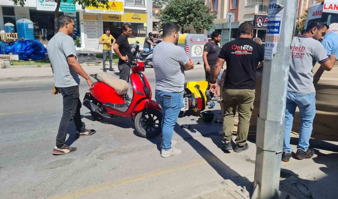 SANAYİ CADDESİNDE İKİ MOTOSİKLET