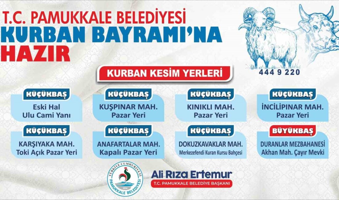 PAMUKKALE BELEDİYESİ, KURBAN BAYRAMI’NA