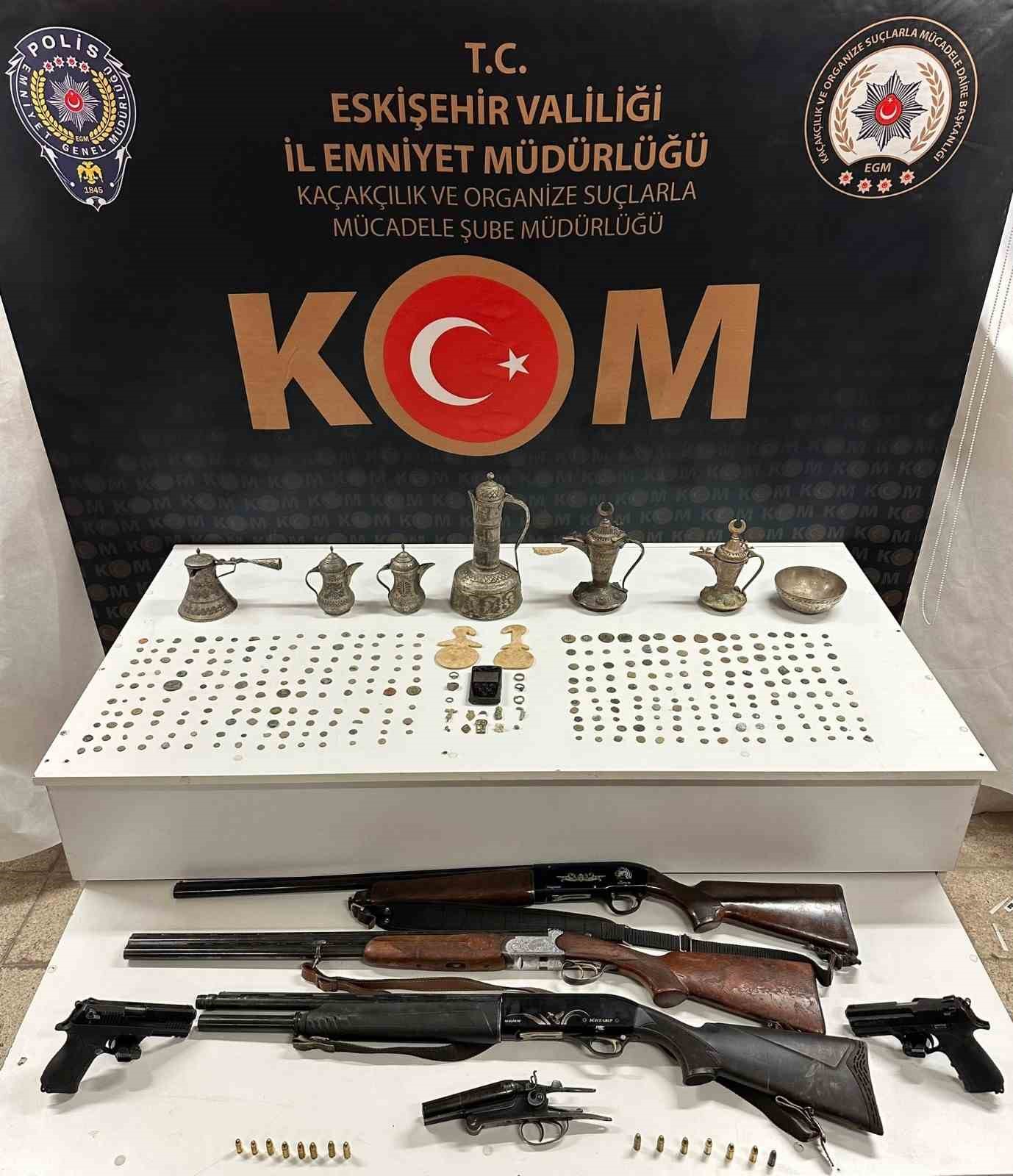 Polis ekiplerinden tarihi eser kaçakçılığına yönelik operasyon