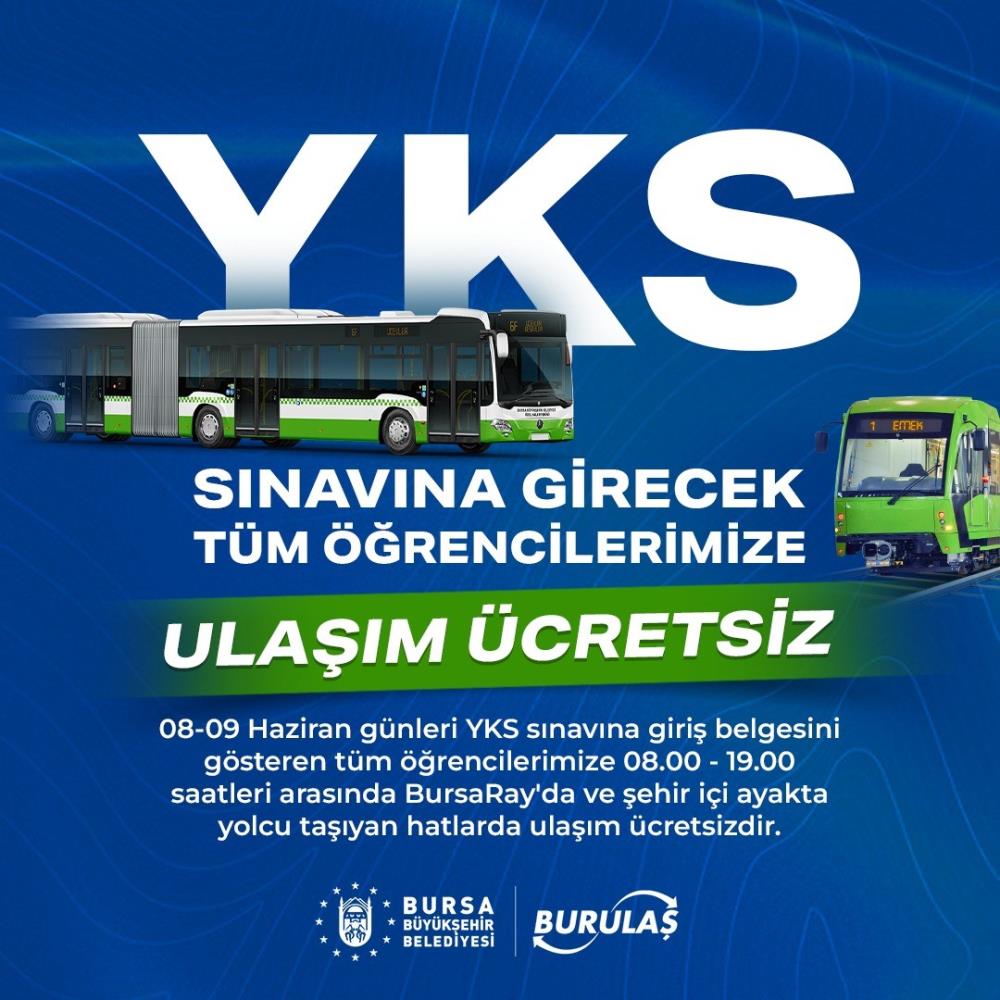Bursa Büyükşehir’den Üniversite adaylarına ücretsiz ulaşım