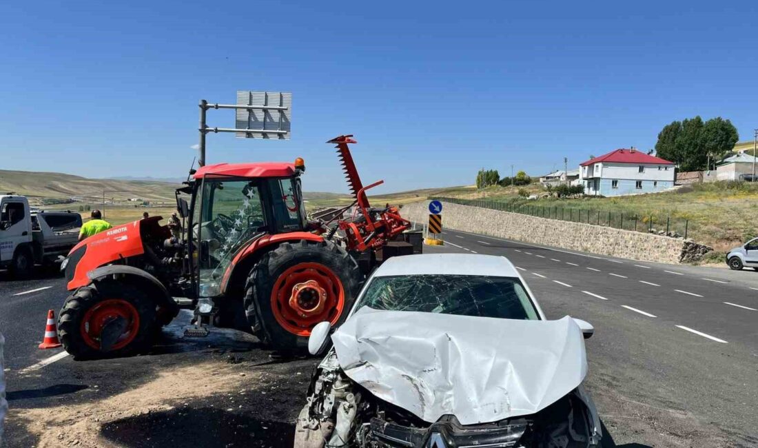 AĞRI’DA YOLA ATLAYAN TRAKTÖR