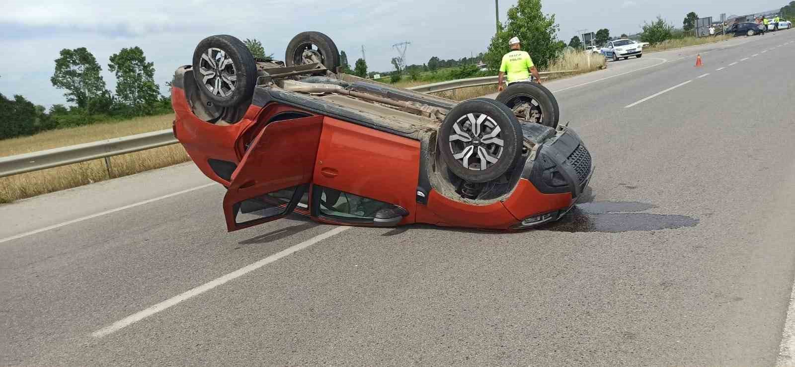 Bafra’da iki otomobil çarpıştı: 1 yaralı