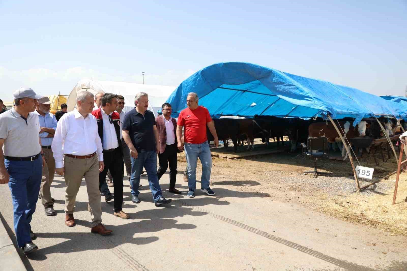 Başkan Palancıoğlu kurban pazarını inceledi