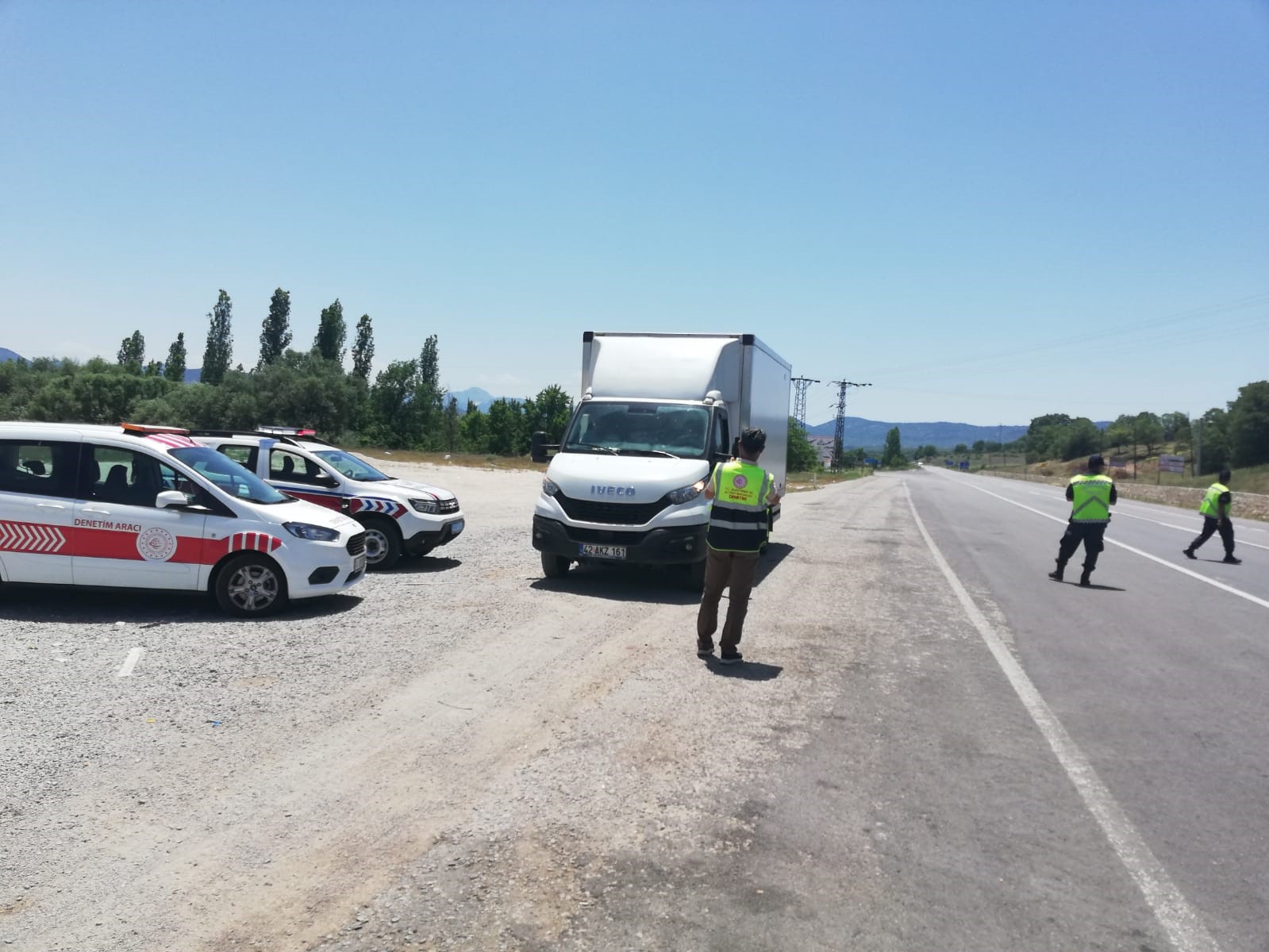 Beyşehir-Antalya kara yolunda trafik denetimleri