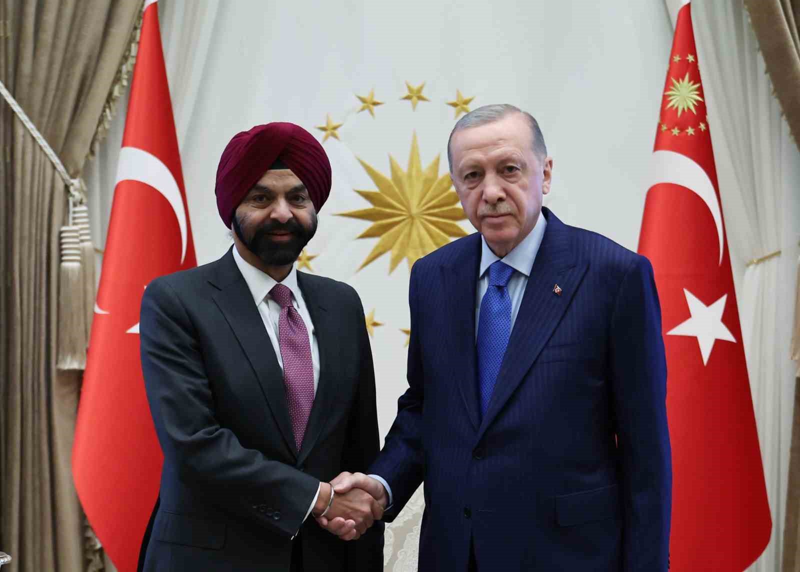 CUMHURBAŞKANI RECEP TAYYİP ERDOĞAN, DÜNYA BANKASI BAŞKANI AJAY BANGA'YI KABUL