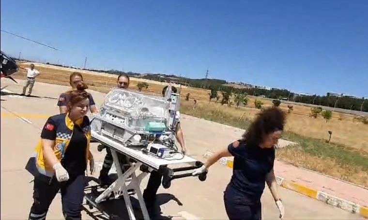 Diyarbakır’da 1 günlük bebek ambulans helikopterle hastaneye sevk edildi