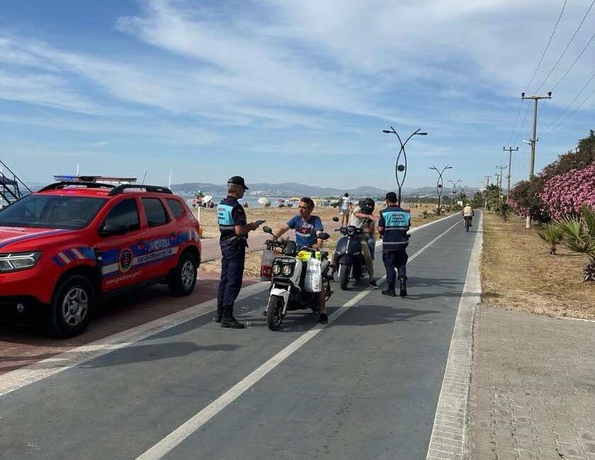 GÜZELÇAMLI’DA MOTOSİKLET DENETİMİ