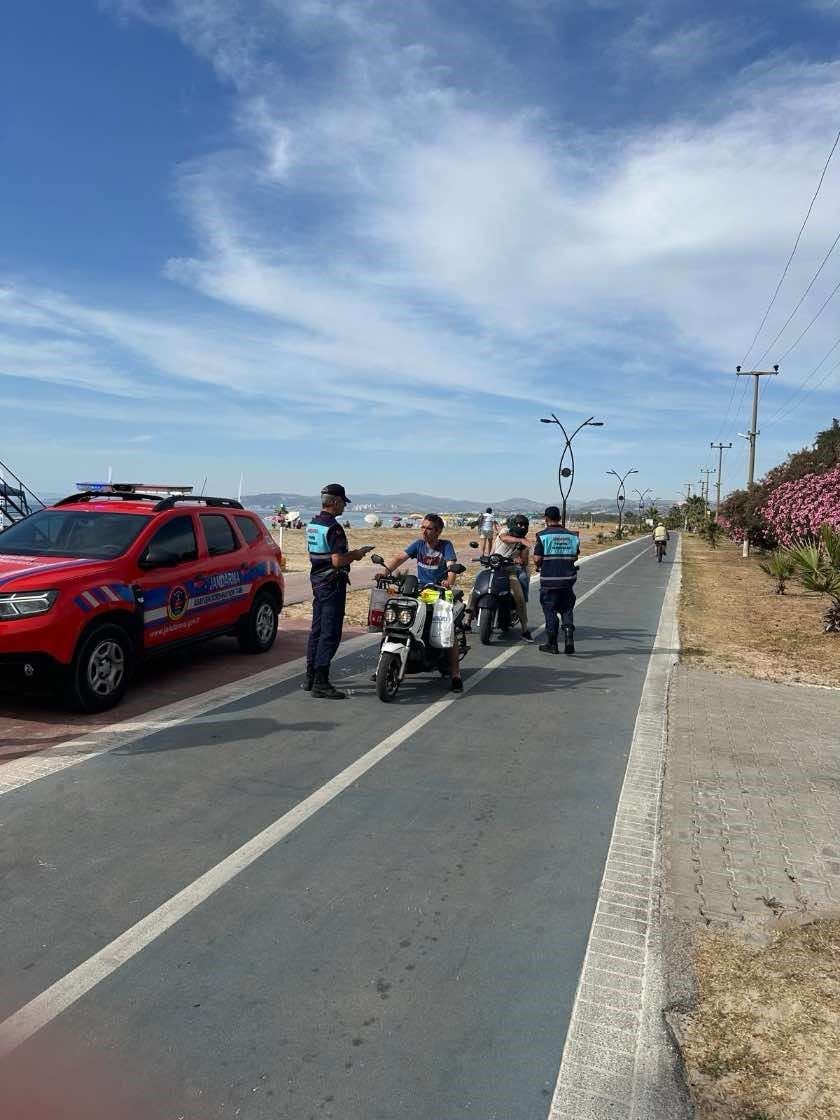 Güzelçamlı’da motosiklet denetimi