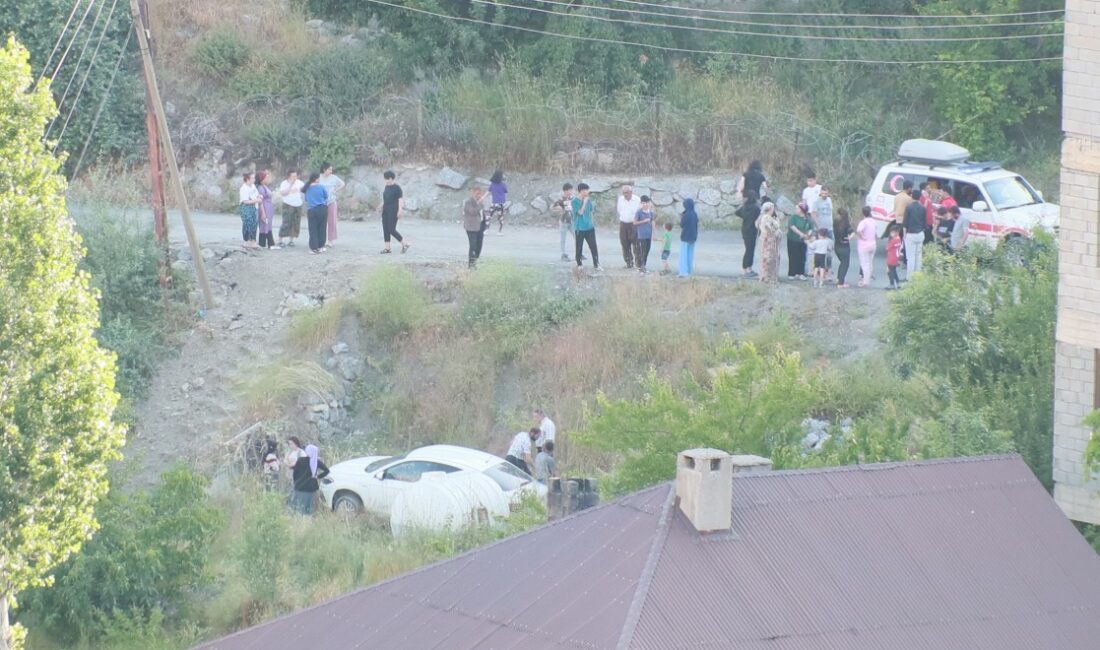 HAKKARİ'DE KONTROLDEN ÇIKAN OTOMOBİLİN