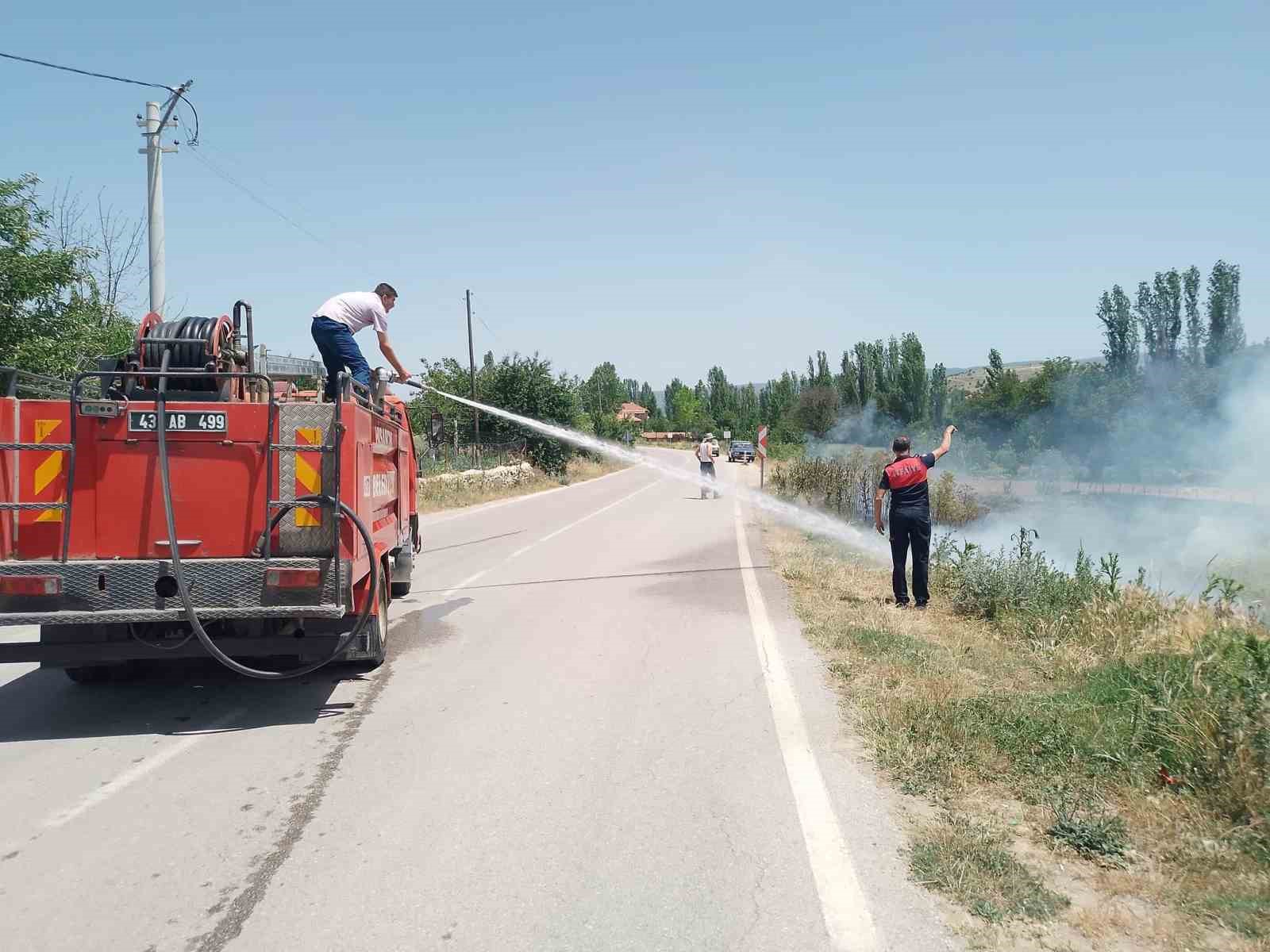 Hisarcık’ta arazi yangını