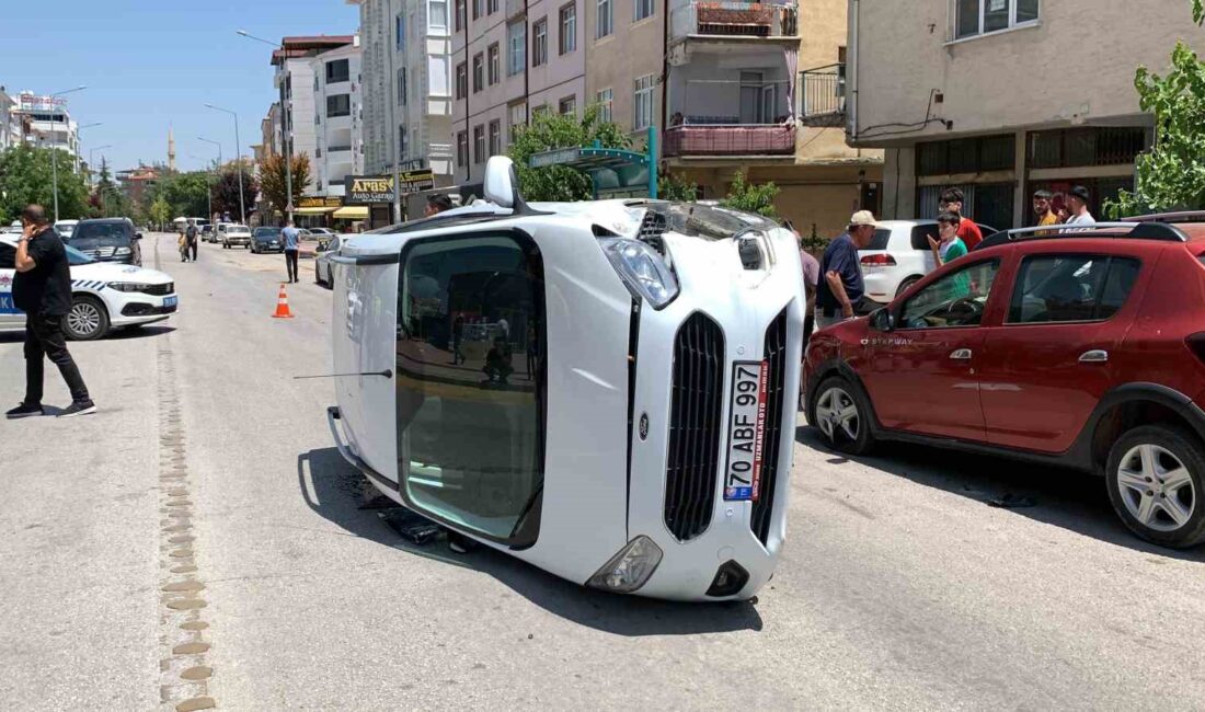 KARAMAN’DA OTOMOBİL İLE ÇARPIŞTIKTAN