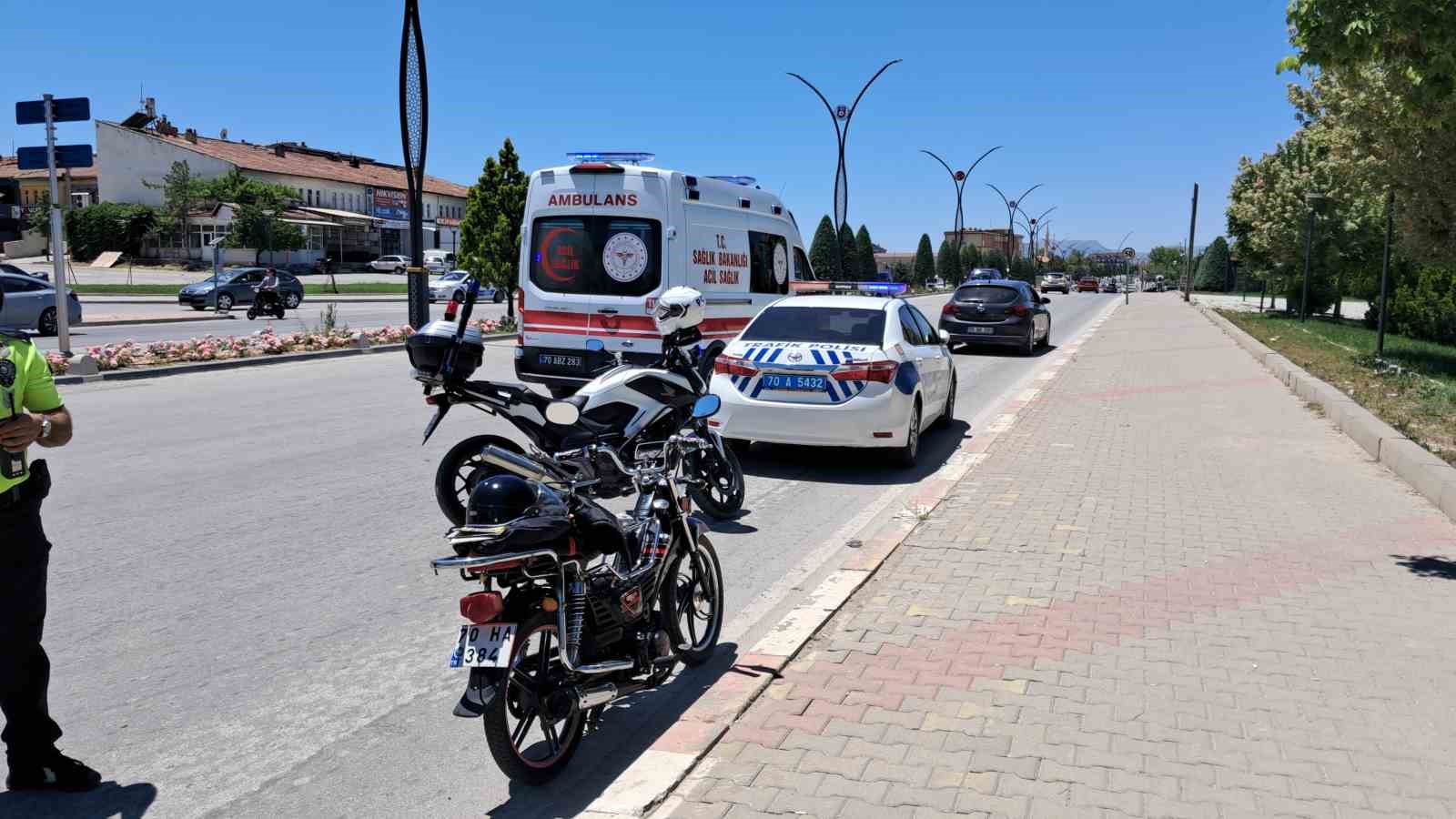 Karaman’da otomobil ile motosiklet çarpıştı: 1 yaralı