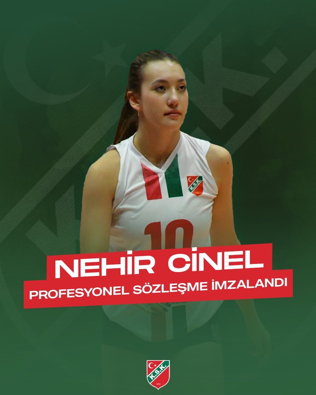 Karşıyaka’da Nehir Cinel, profesyonel oldu