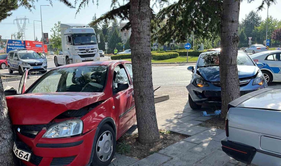 BOLU’DA DÖNEL KAVŞAKTA ÇARPIŞAN