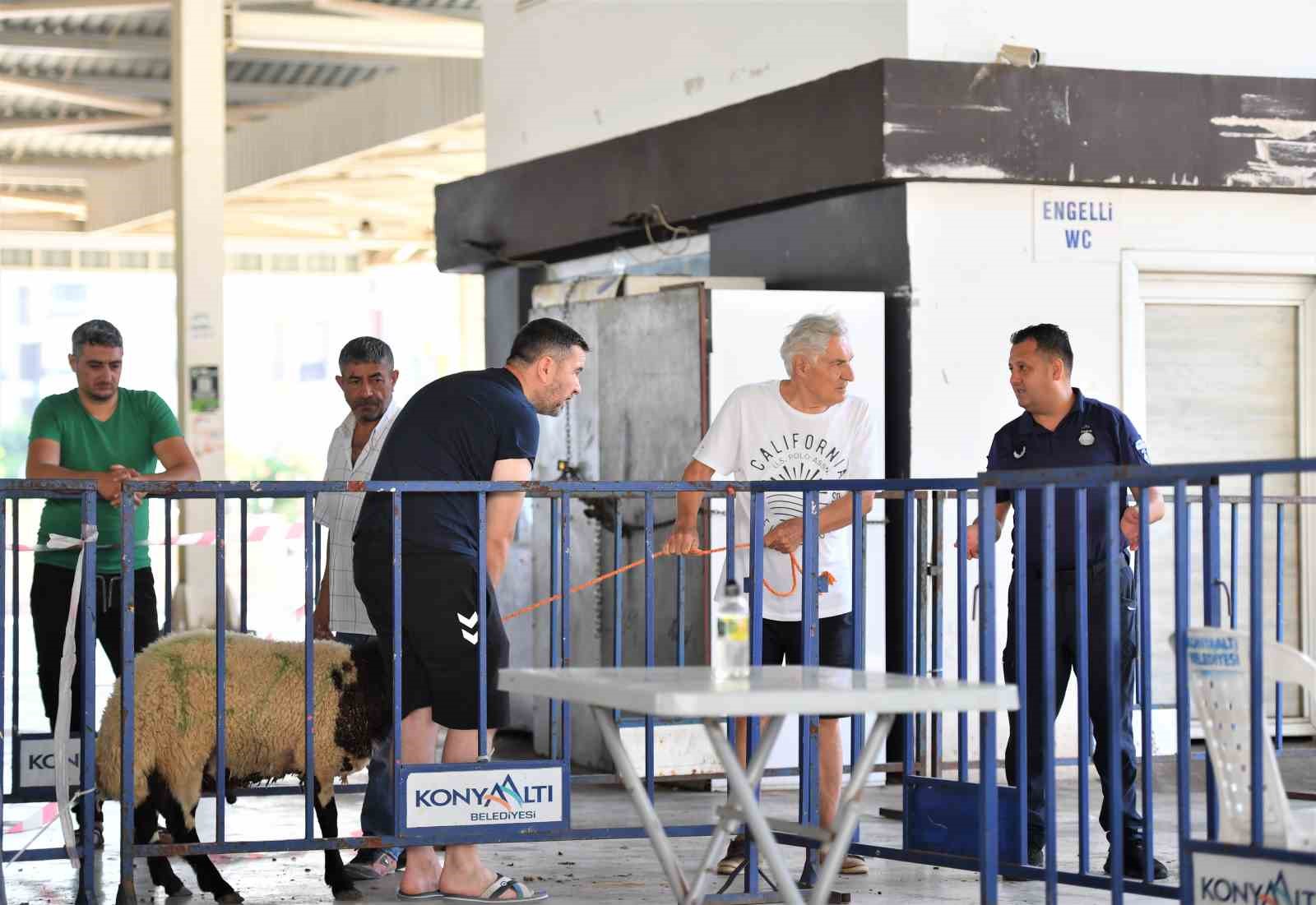 Konyaaltı’nda ücretsiz kurban kesim hizmeti verildi