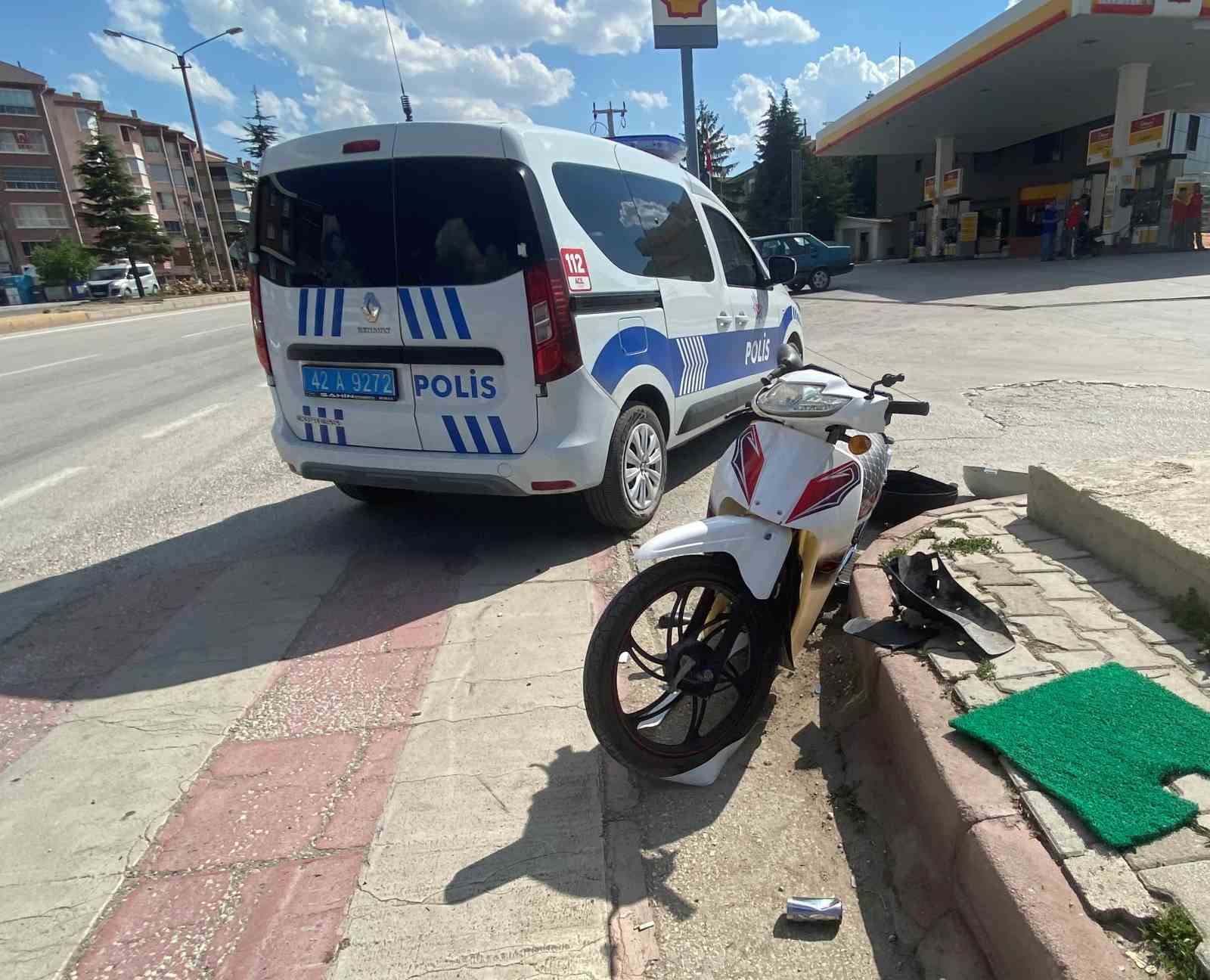 Konya’da otomobil ile motosiklet çarpıştı: 1 yaralı