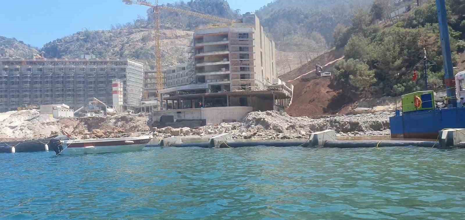 Marmaris’teki otel inşaatı, deniz dolgusu iddiasıyla mühürlendi