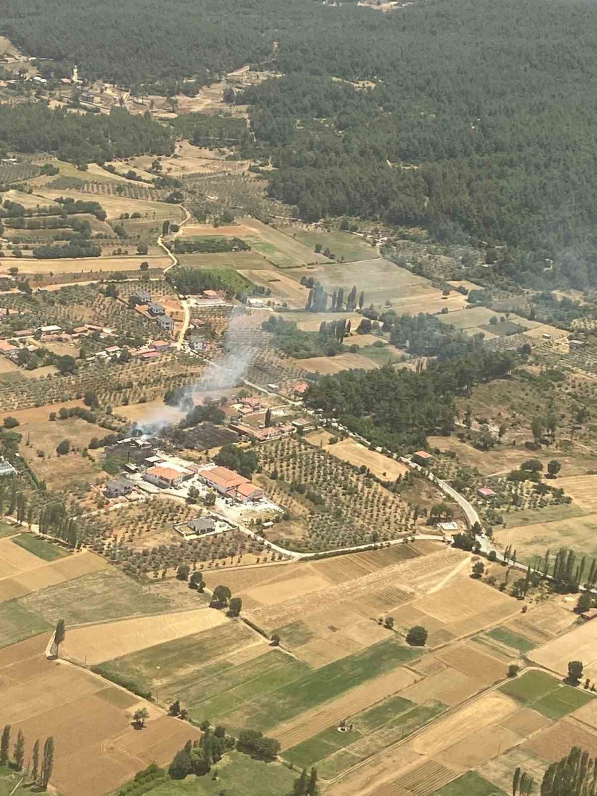 Menteşe’de arazi yangını ekiplerin zamanında müdahalesi ile söndürüldü