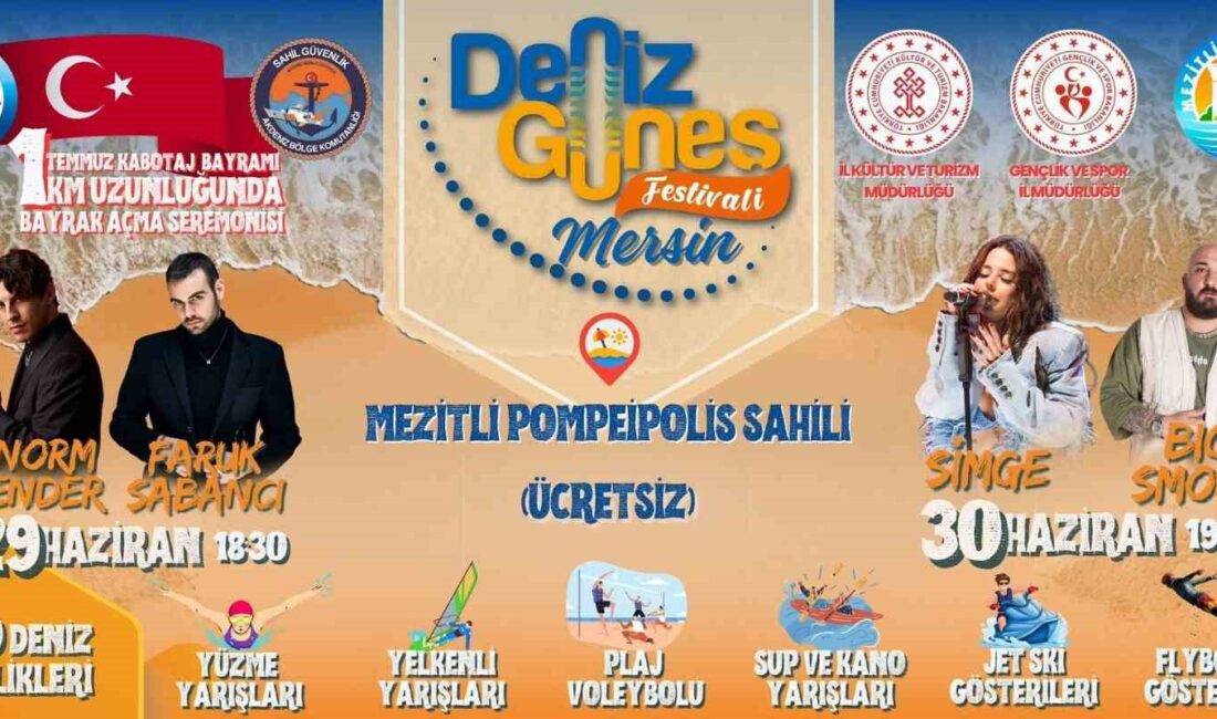 MERSİN'DE 29-30 HAZİRAN'DA DENİZ