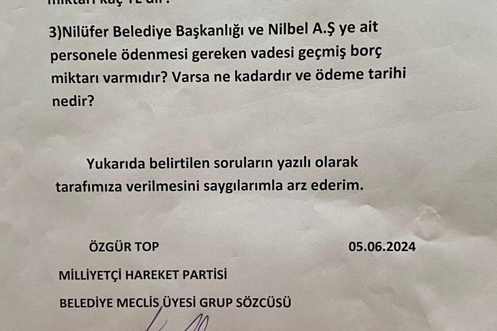 MHP NİLÜFER BELEDİYESİ MECLİS