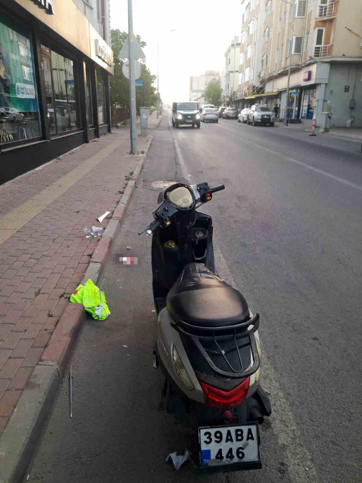 Motosikletten düşen sürücü yaralandı