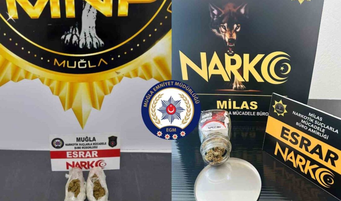 MUĞLA'DA NARKOTİK EKİPLERİ TARAFINDAN