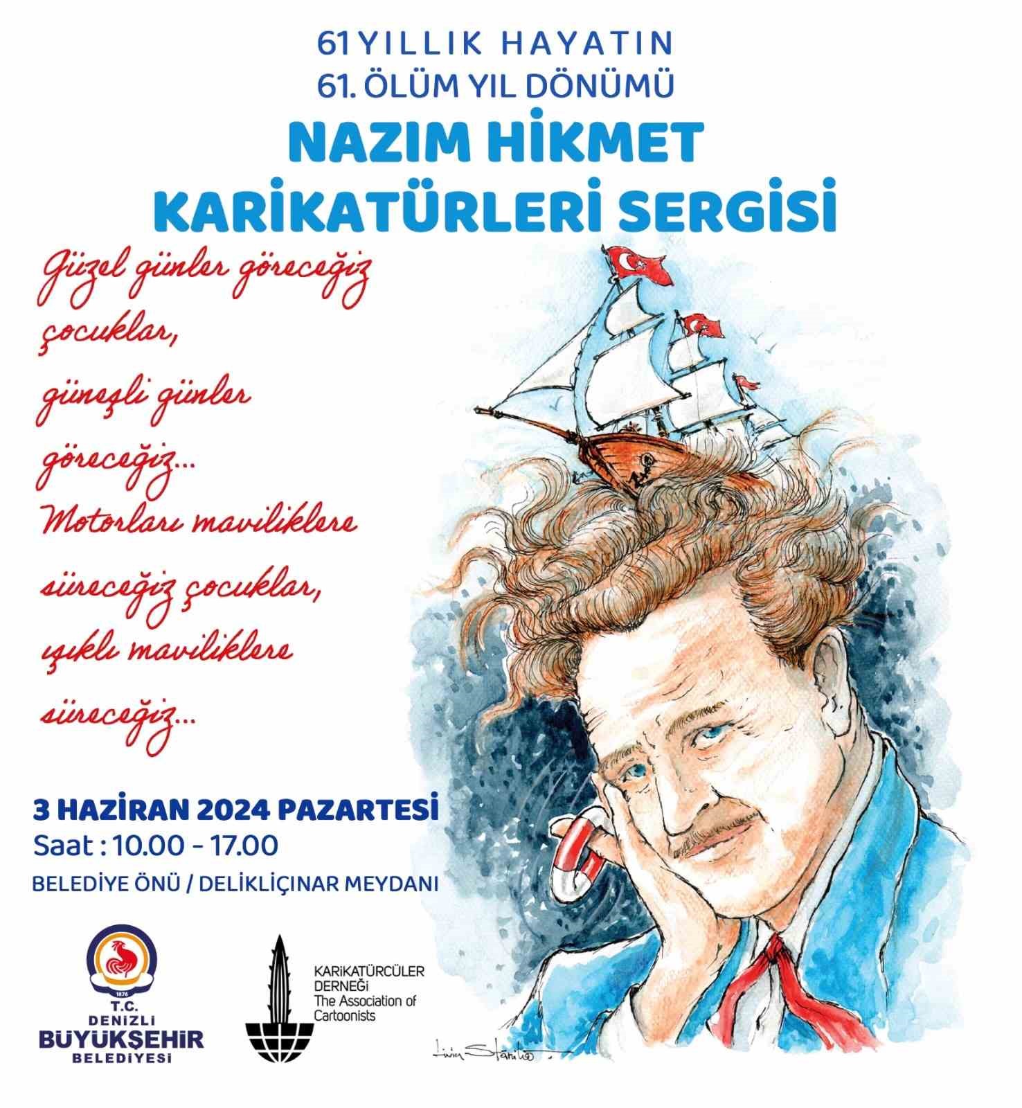 Nazım Hikmet, 61. ölüm yıldönümünde Denizli’de anılacak