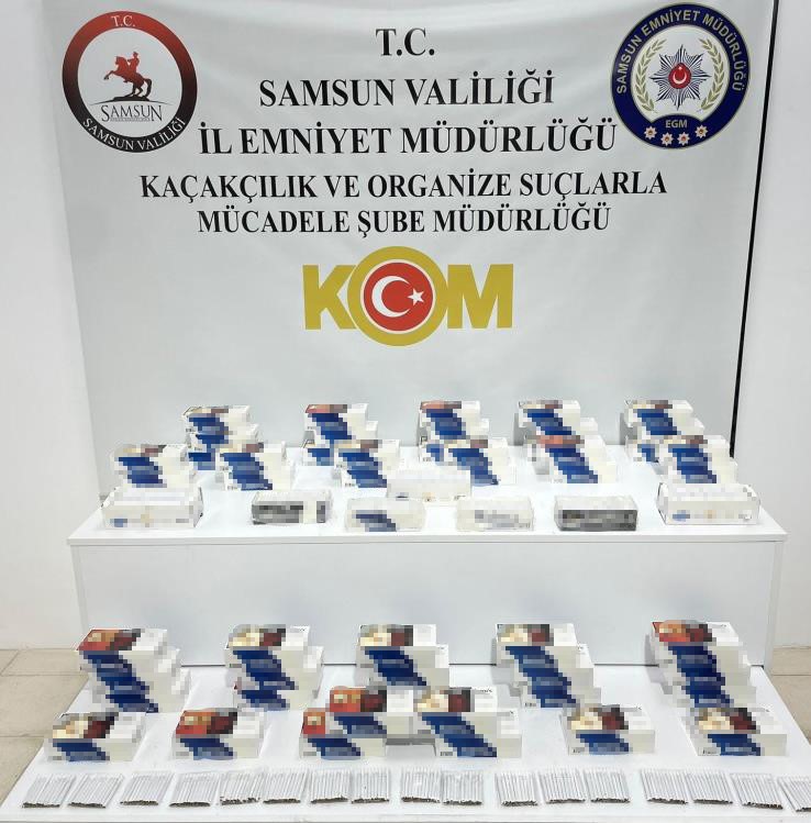 Samsun’da 11 bin 760 adet makaron ele geçirildi