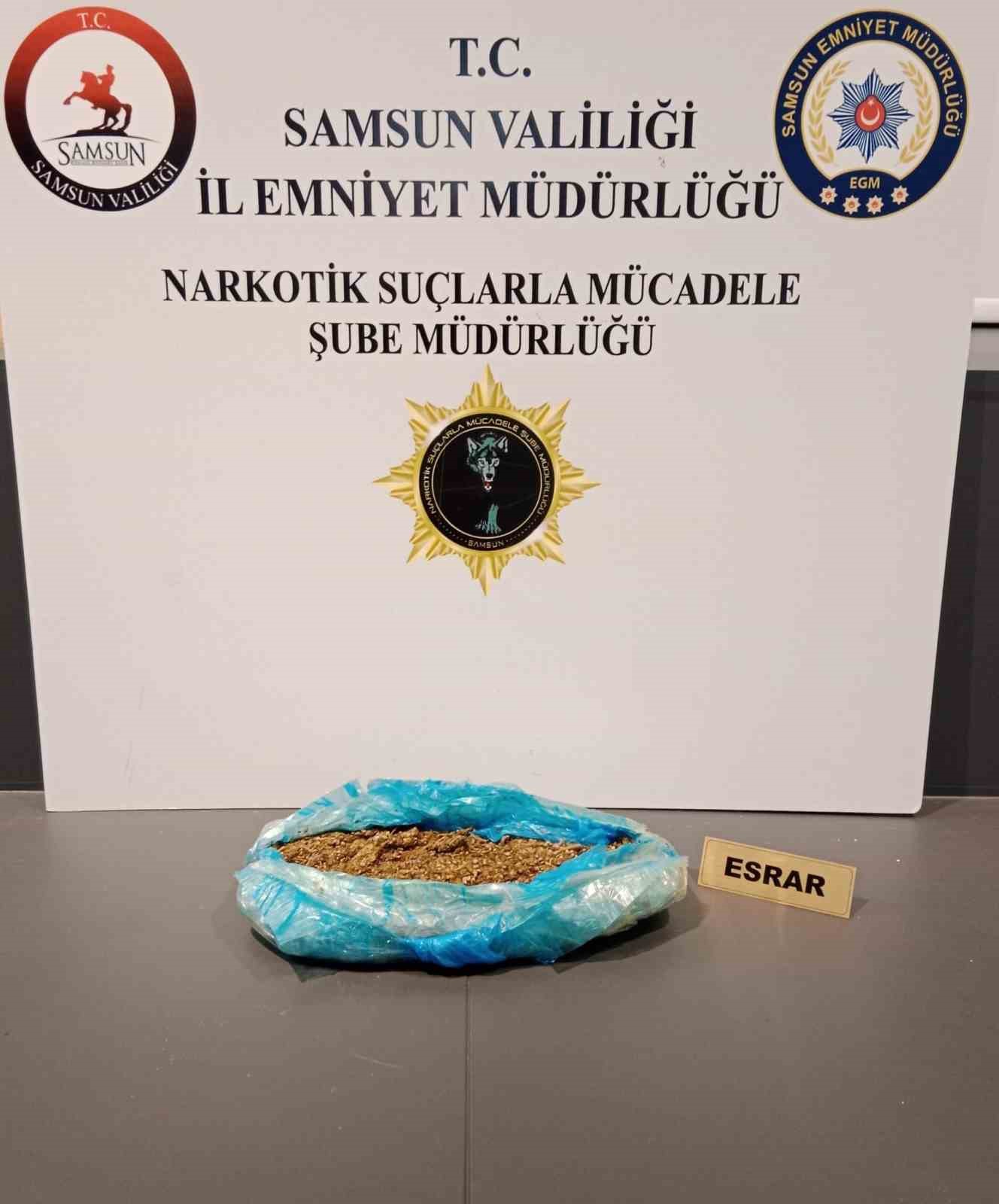 Samsun’da 665 gram esrar ele geçirildi