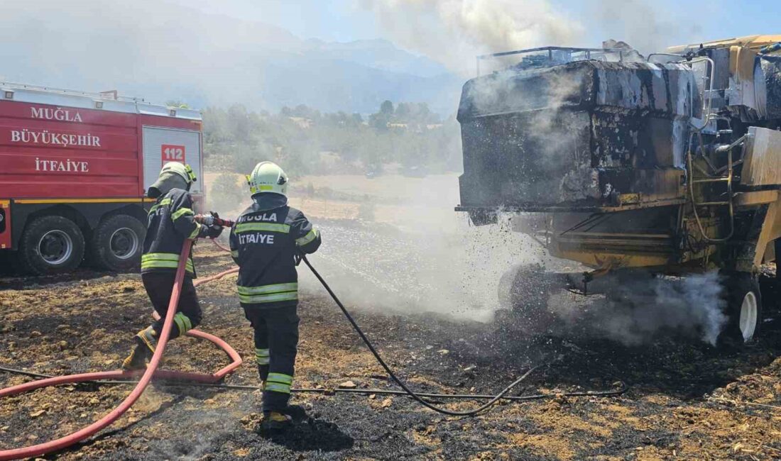 SEYDİKEMER’DE BİÇERDÖVER YANGINI