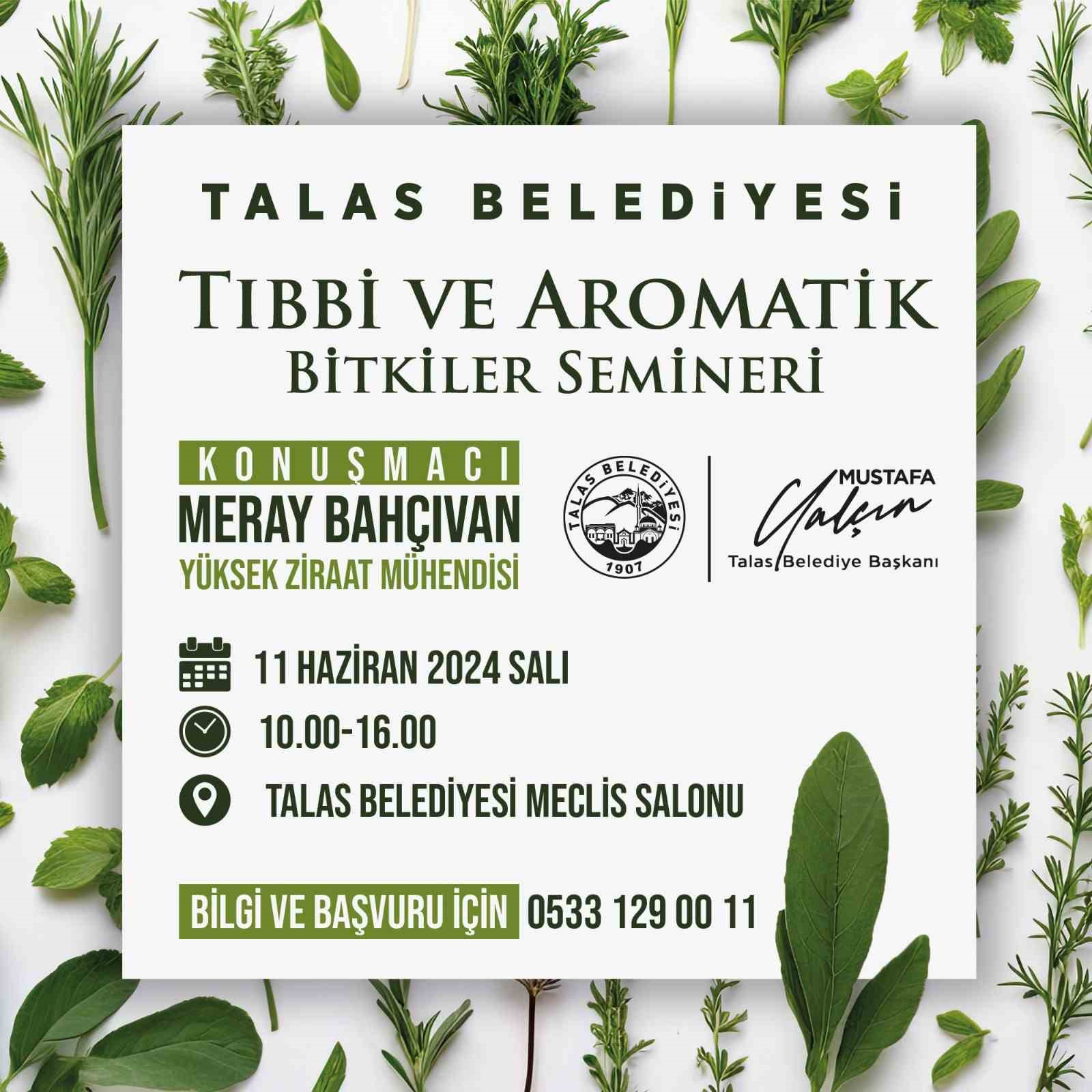 Talas’ta tıbbi ve aromatik bitkiler semineri