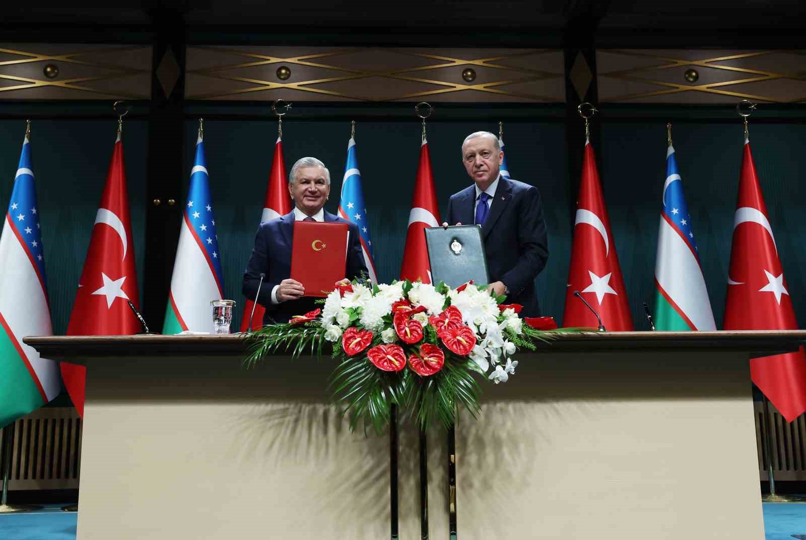 CUMHURBAŞKANI RECEP TAYYİP ERDOĞAN VE ÖZBEKİSTAN CUMHURBAŞKANI ŞEVKET MİRZİYOYEV'İN HUZURUNDA