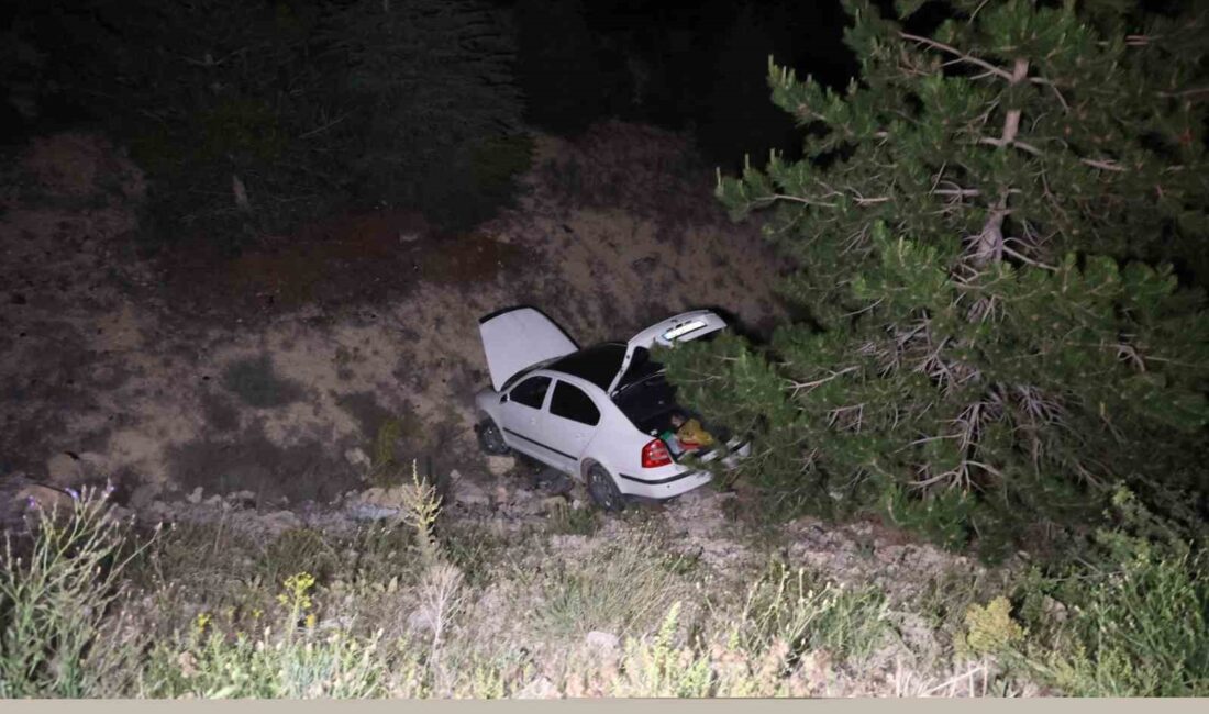 KONYA'DA KONTROLDEN ÇIKAN OTOMOBİL