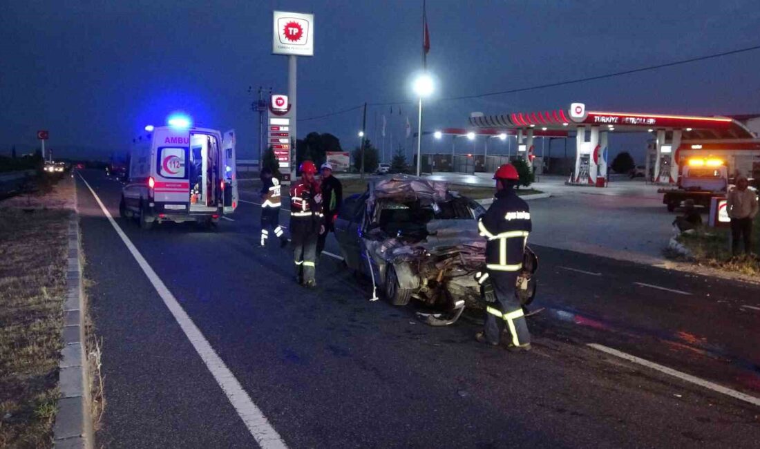 UŞAK’TA OTOMOBİLİN KAMYONA ARKADAN ÇARPMASI SONUCU, OTOMOBİL SÜRÜCÜSÜ HAYATINI KAYBETTİ.