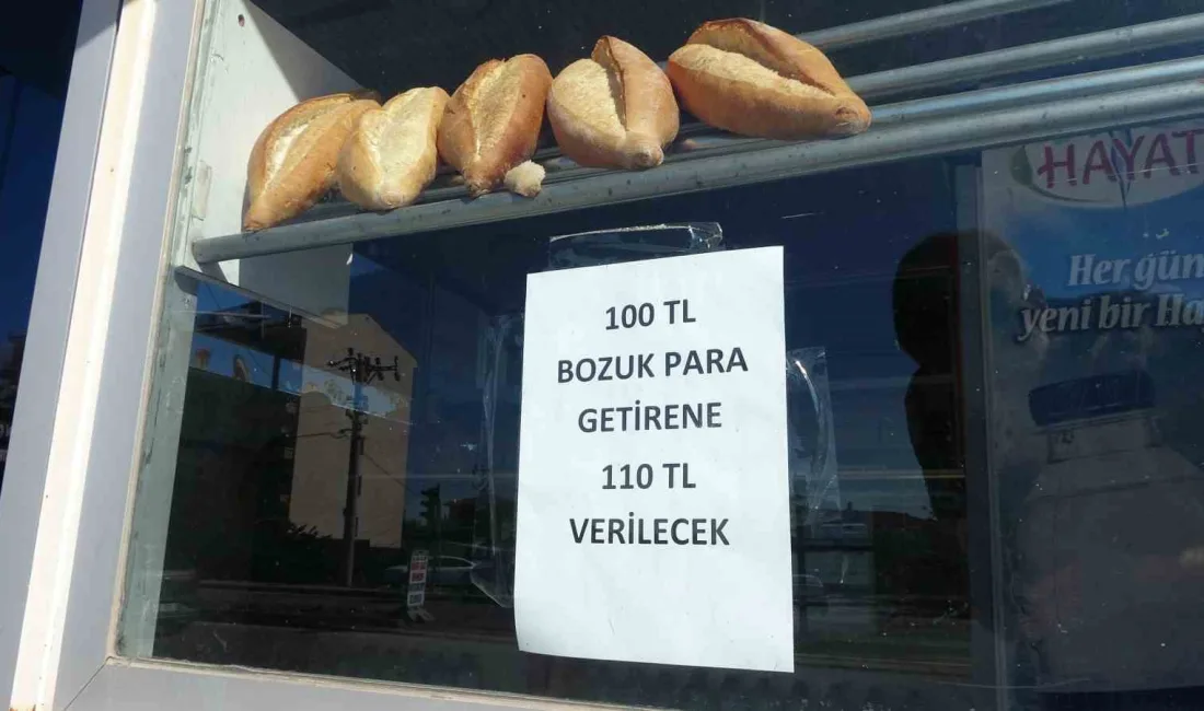 YOZGAT’TA BİR FIRINCI, MÜŞTERİLERİNE