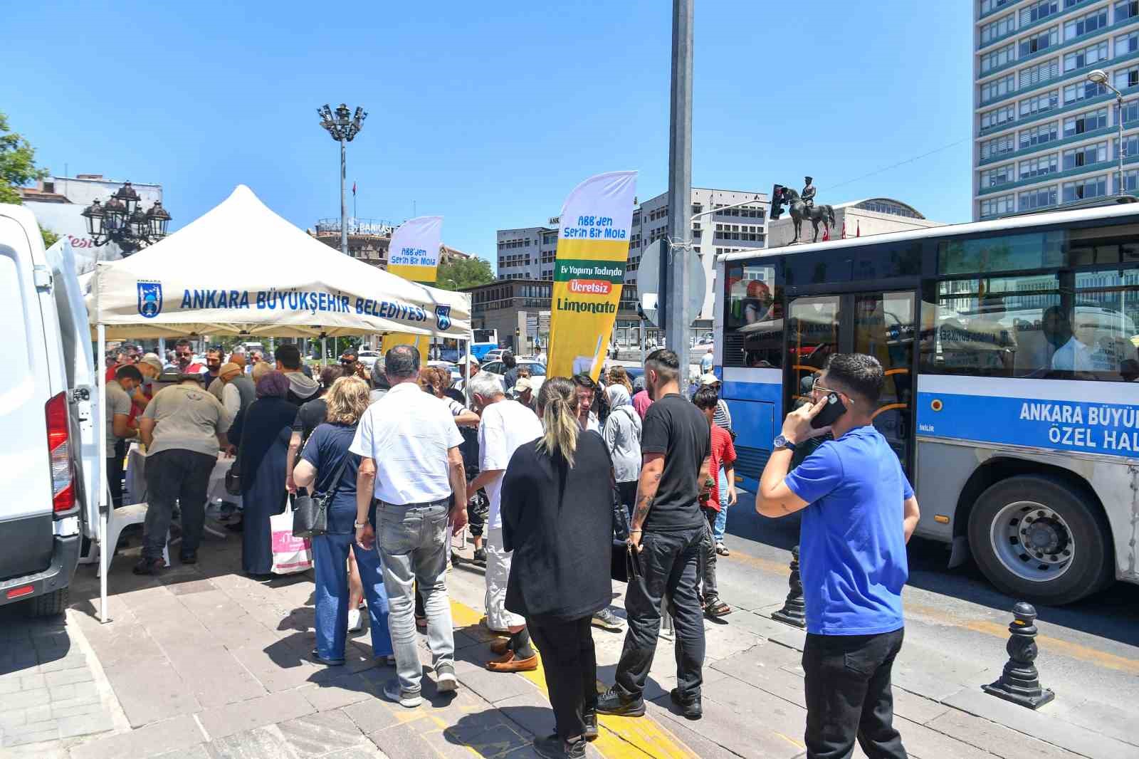 ANKARA BÜYÜKŞEHİR BELEDİYESİ (ABB), NÜFUS YOĞUNLUĞUNUN FAZLA OLDUĞU NOKTALARINDA ÜCRETSİZ