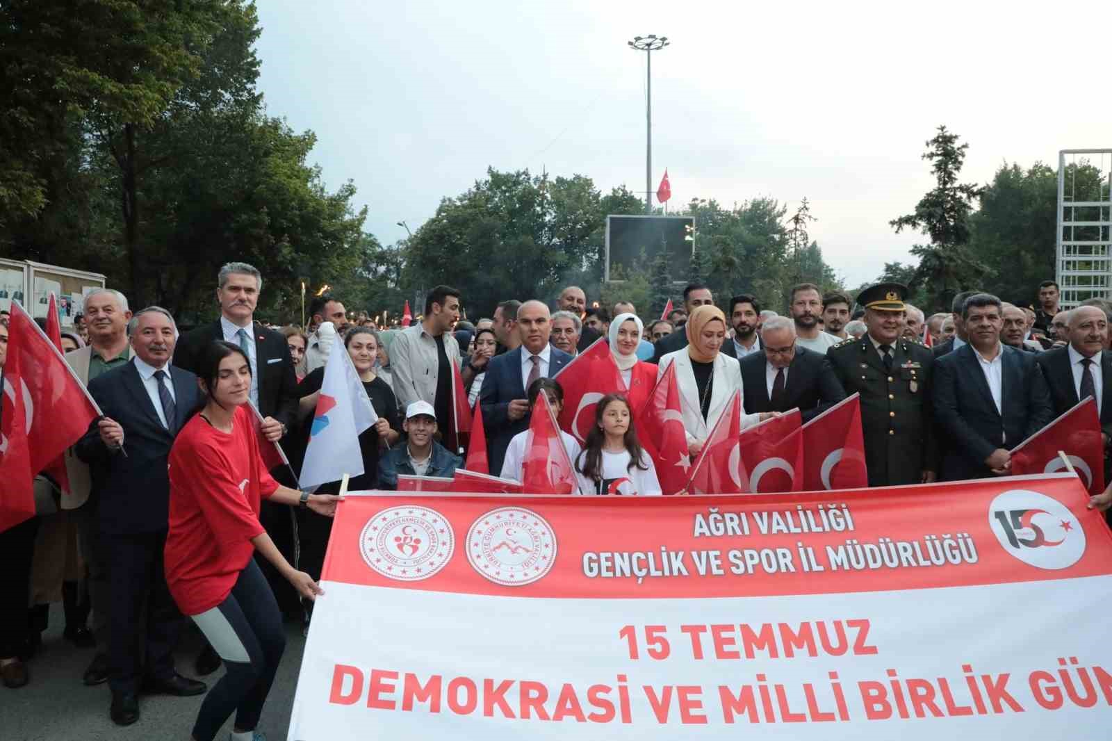 Ağrı’da 15 Temmuz etkinliklerinde birlik ve beraberlik mesajı verildi