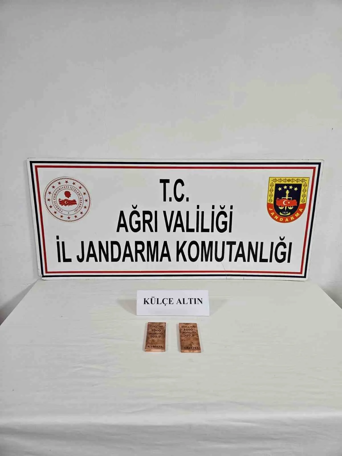 Ağrı’da 2 kilogram külçe altın ele geçirildi