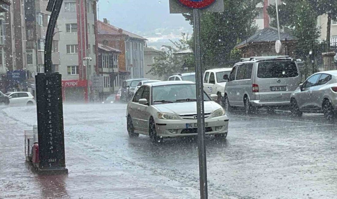 BOLU’DA ANİDEN BASTIRAN SAĞANAK