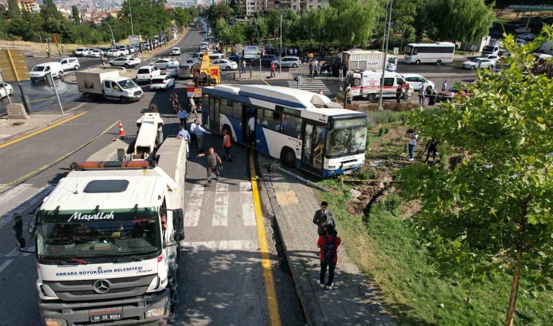 ANKARA’DA BELEDİYE OTOBÜSÜNÜN DEVRİLMESİ SONUCU MEYDANA GELEN KAZADA 5 KİŞİ