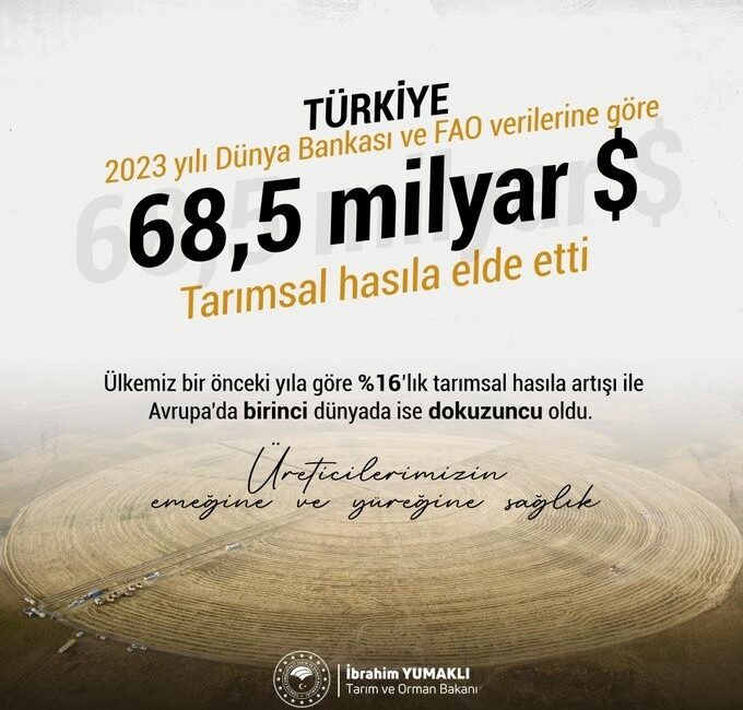 TARIM VE ORMAN BAKANI İBRAHİM YUMAKLI, “2023 YILINDA ELDE EDİLEN