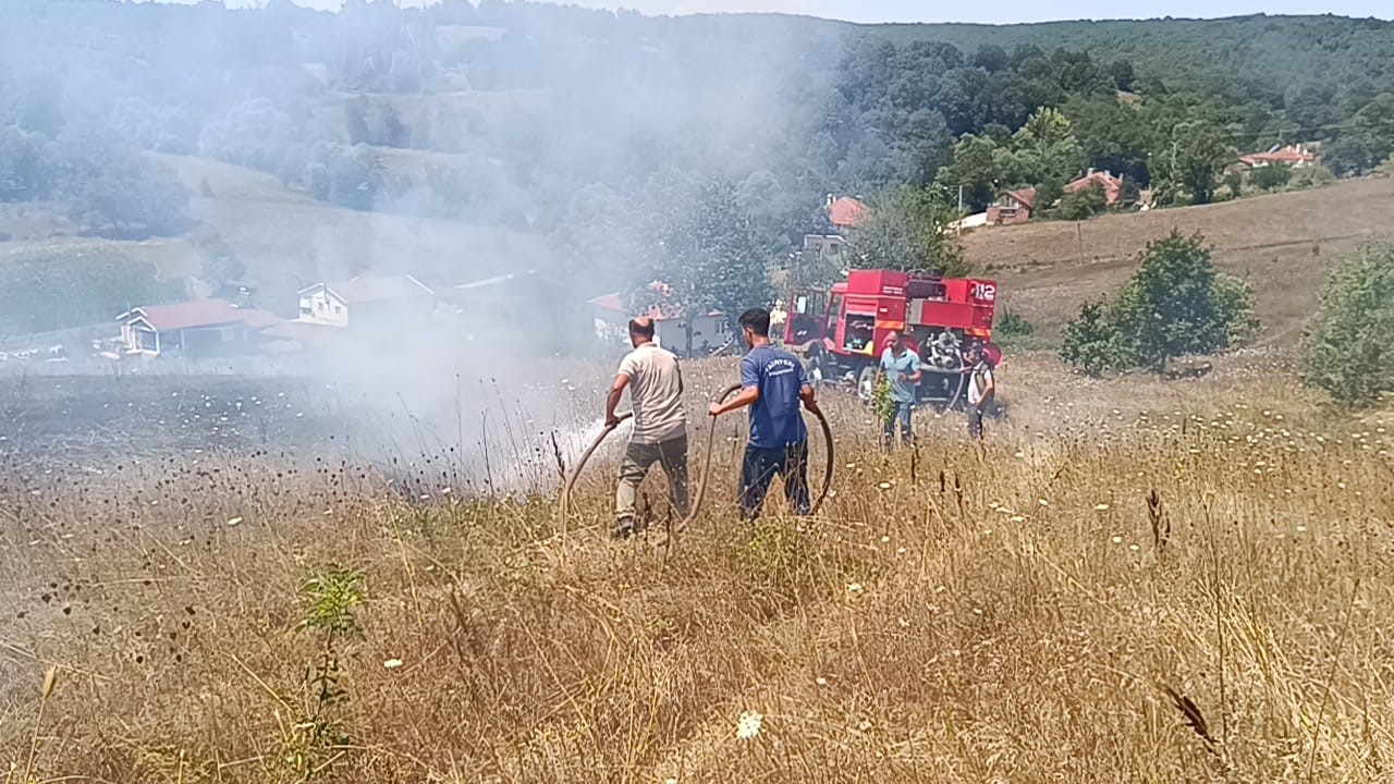 Bilecik’te çıkan ot yangınında 1 kişi hastanelik oldu